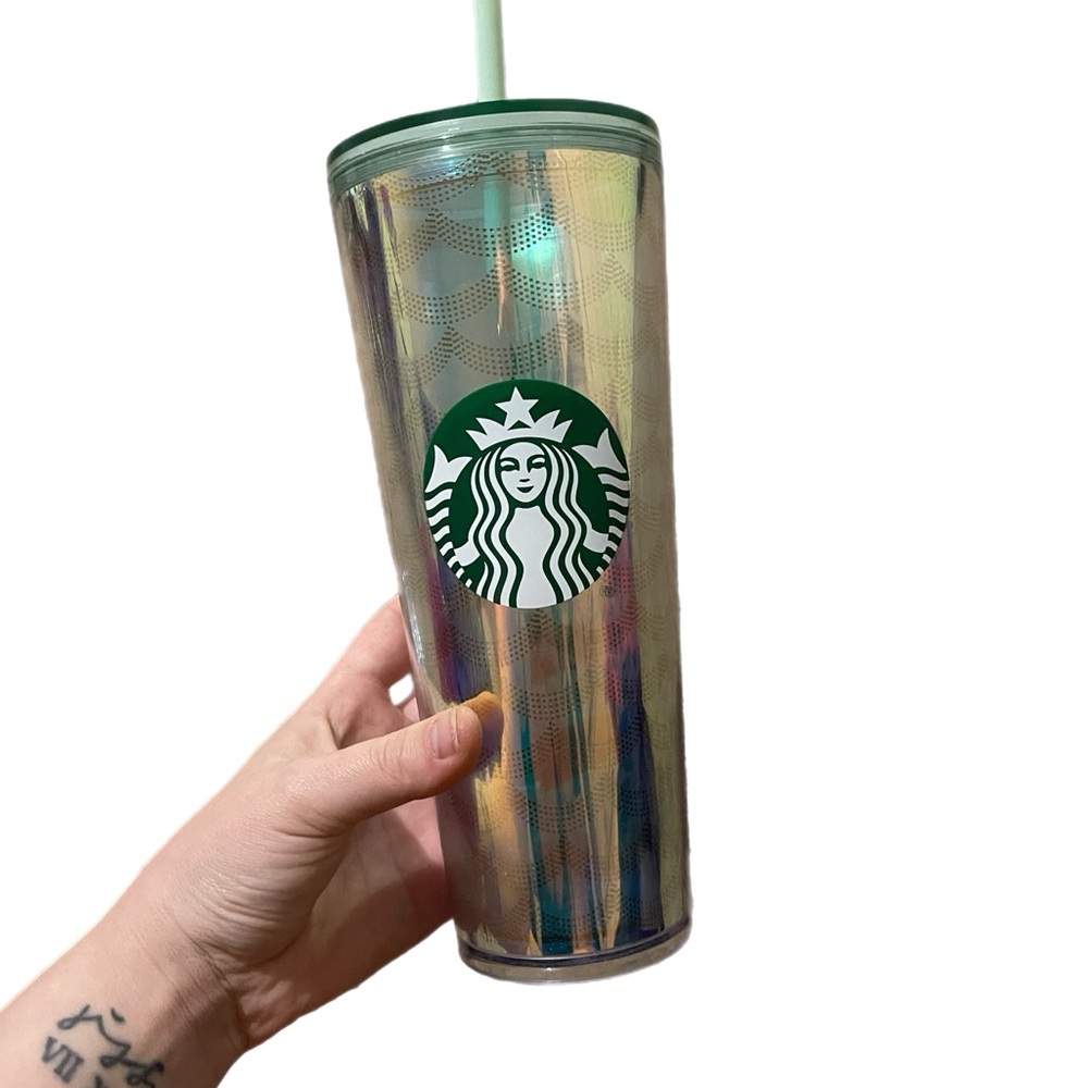 Starbucks Iridescent Tumbler with Straw